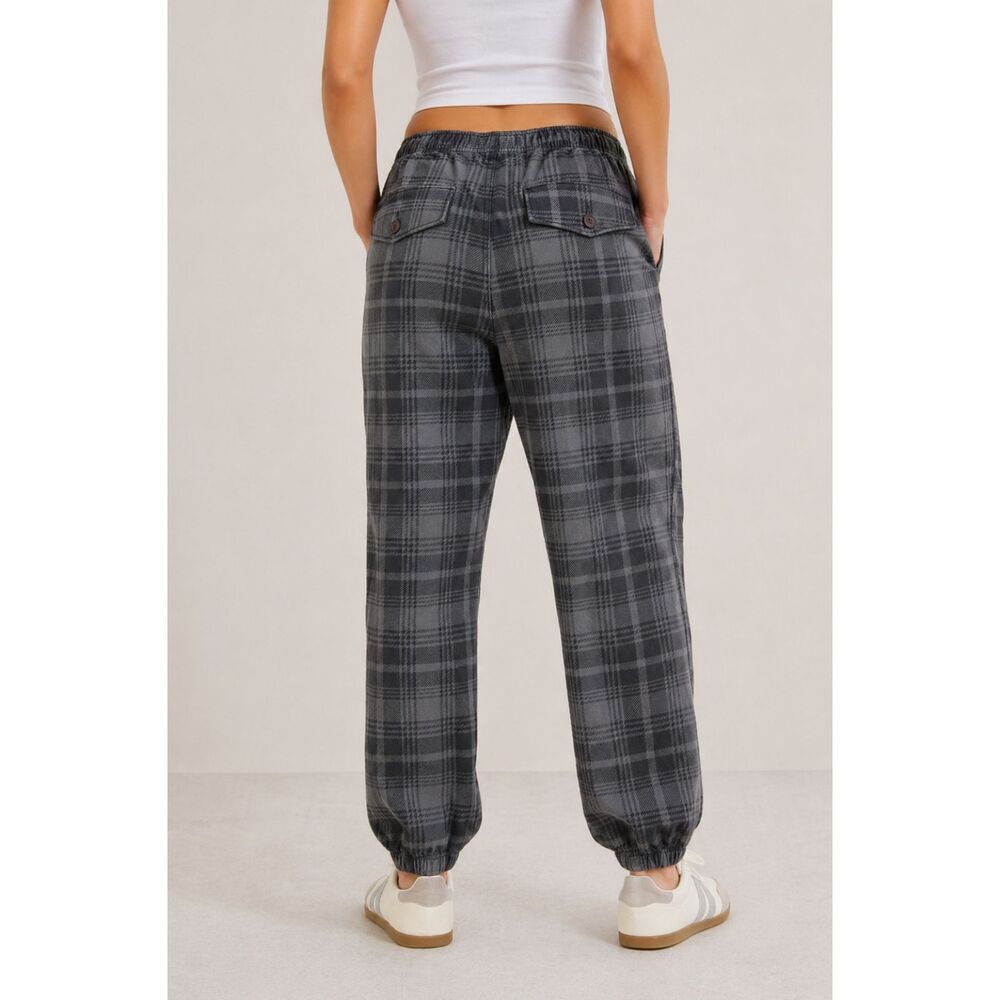 New American Eagle Outfitters Joggers Plaid Gray S